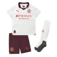 Camisa de Futebol Manchester City Rico Lewis #82 Equipamento Secundário Infantil 2023-24 Manga Curta (+ Calças curtas)